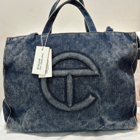 Telfar Handbags - Medium Telfar Denim Luxurious Shopper